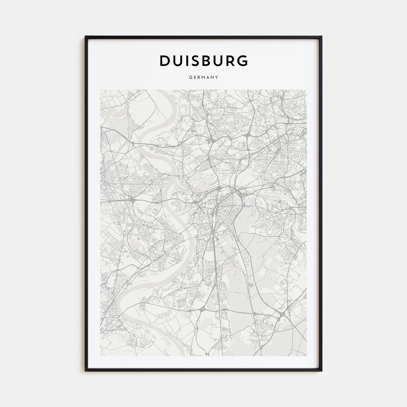 Duisburg Map Portrait Poster