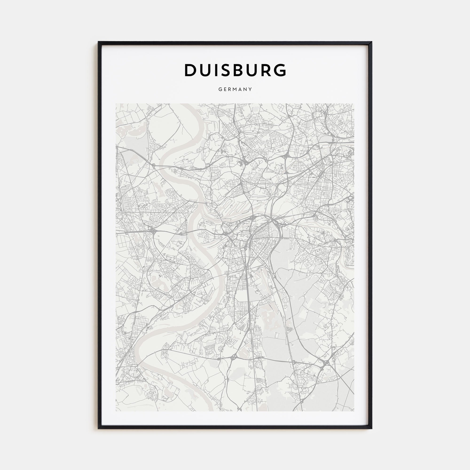 Duisburg Map Portrait Poster