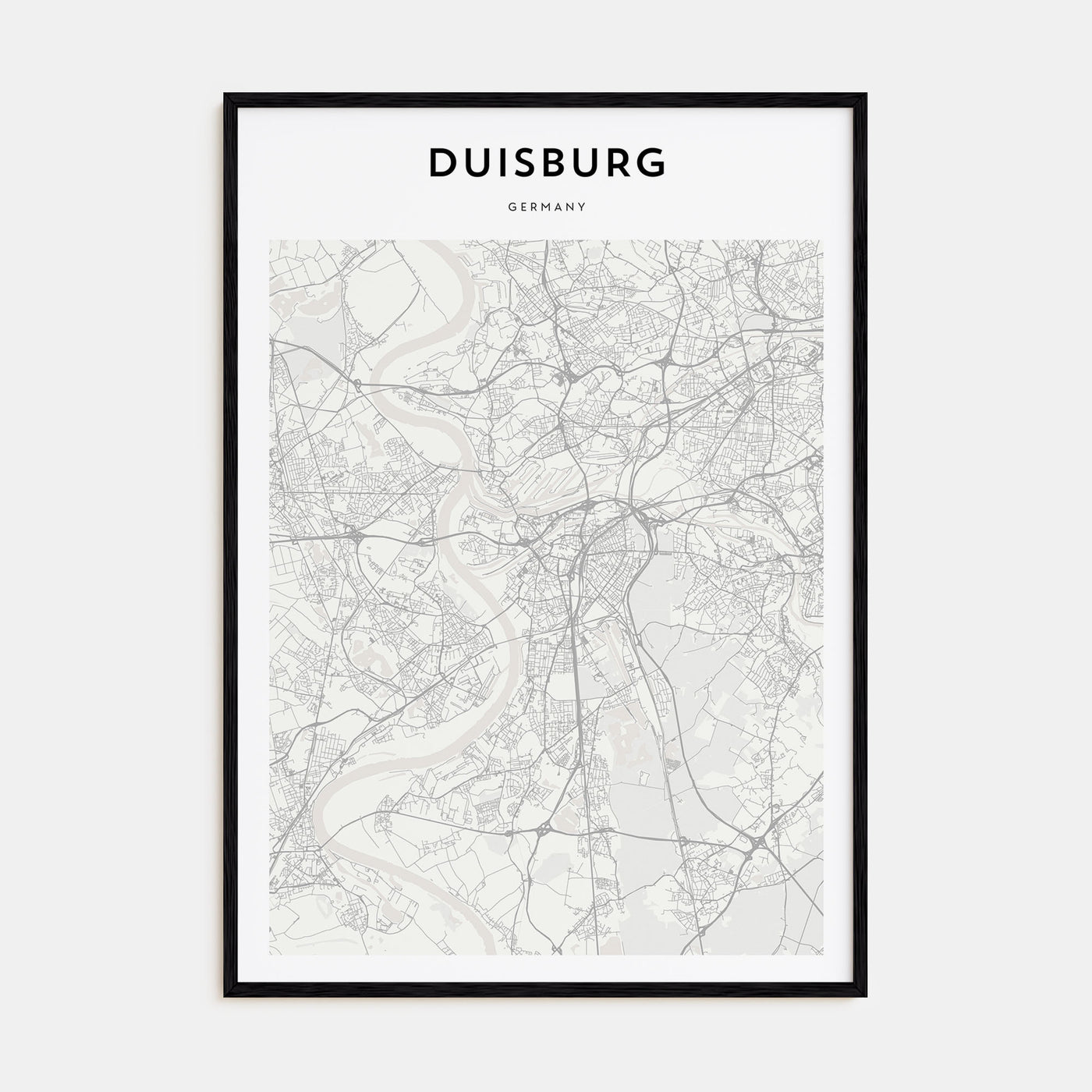 Duisburg Map Portrait Poster