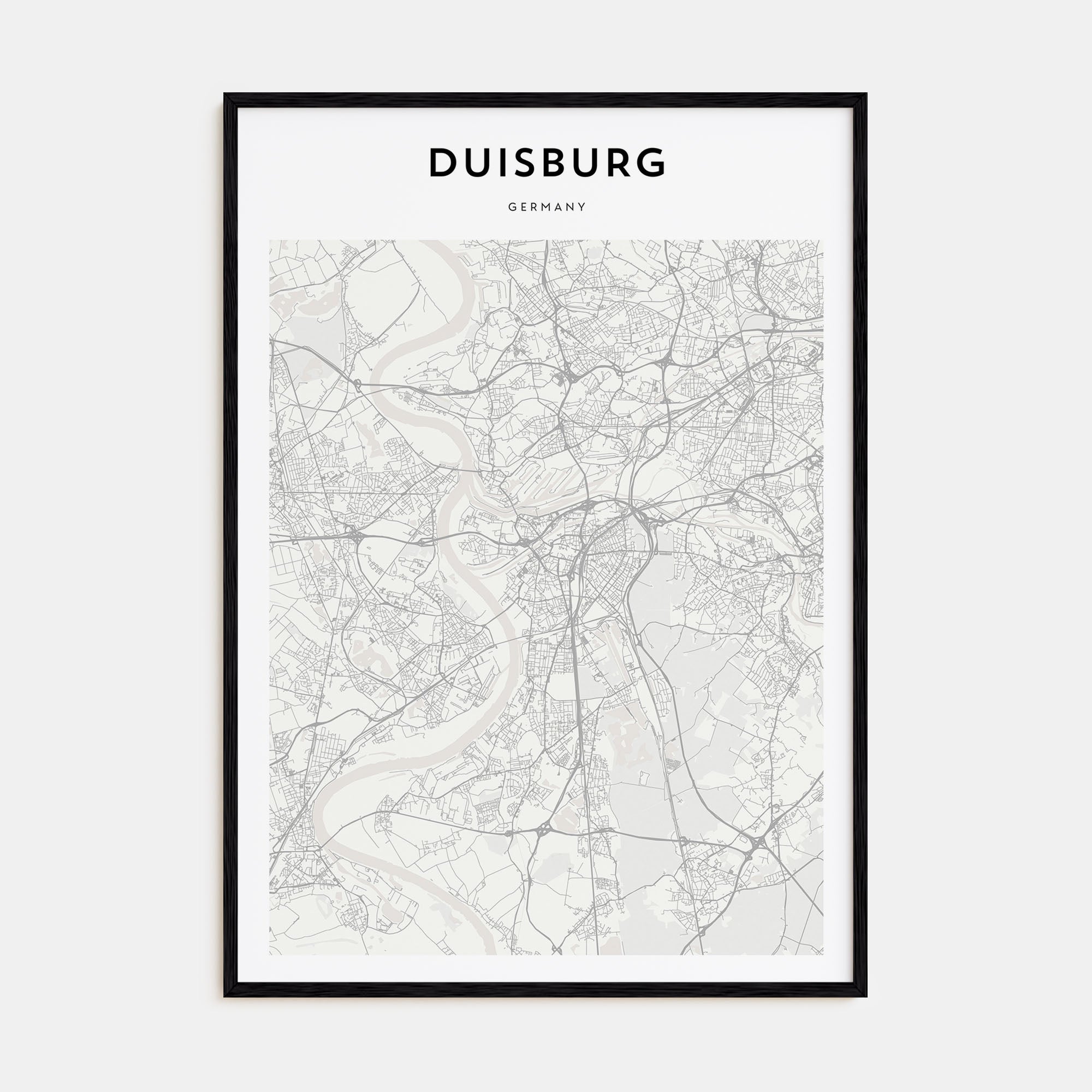 Duisburg Map Portrait Poster