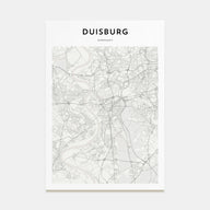 Duisburg Map Portrait Poster