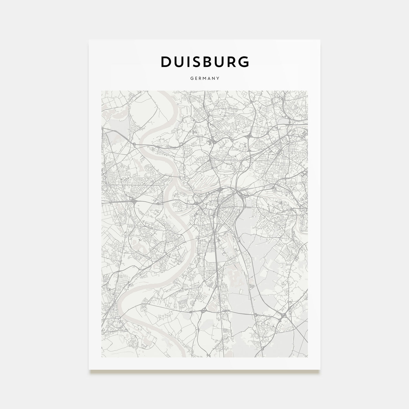 Duisburg Map Portrait Poster
