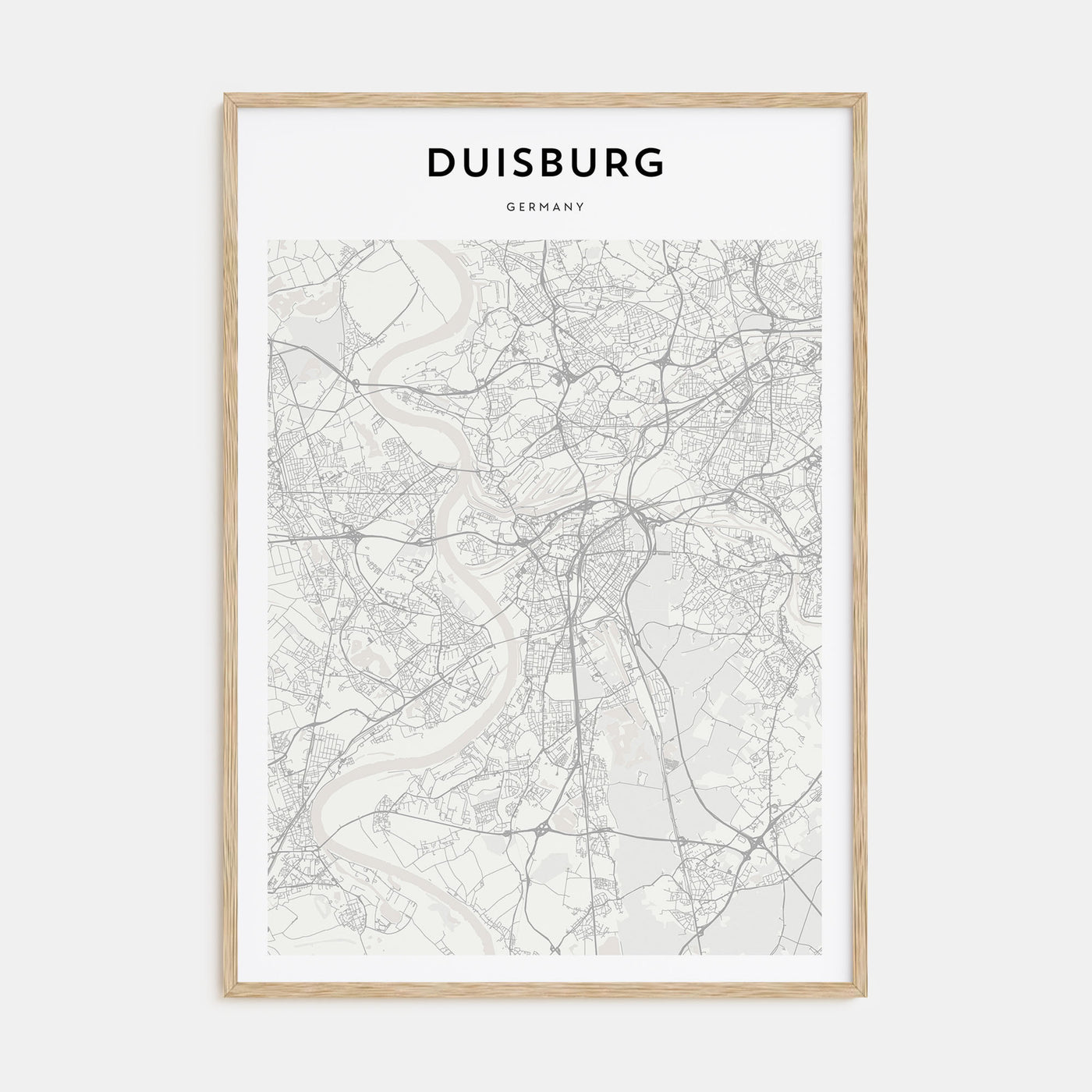 Duisburg Map Portrait Poster