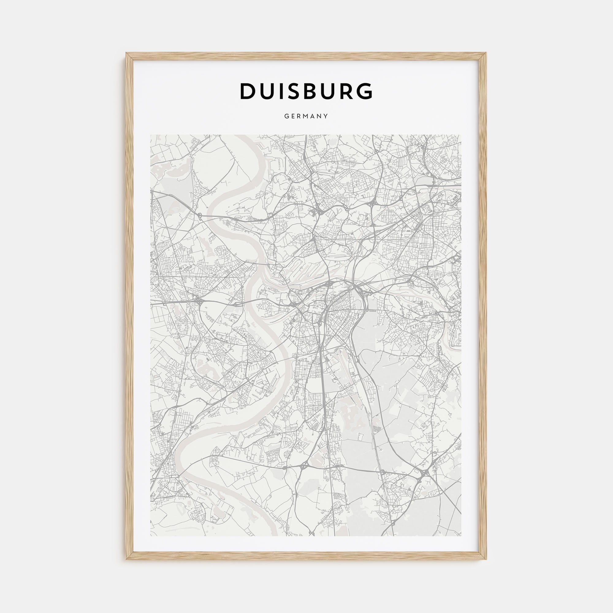 Duisburg Map Portrait Poster