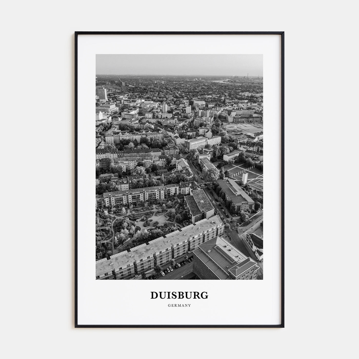 Duisburg Portrait B&W Poster