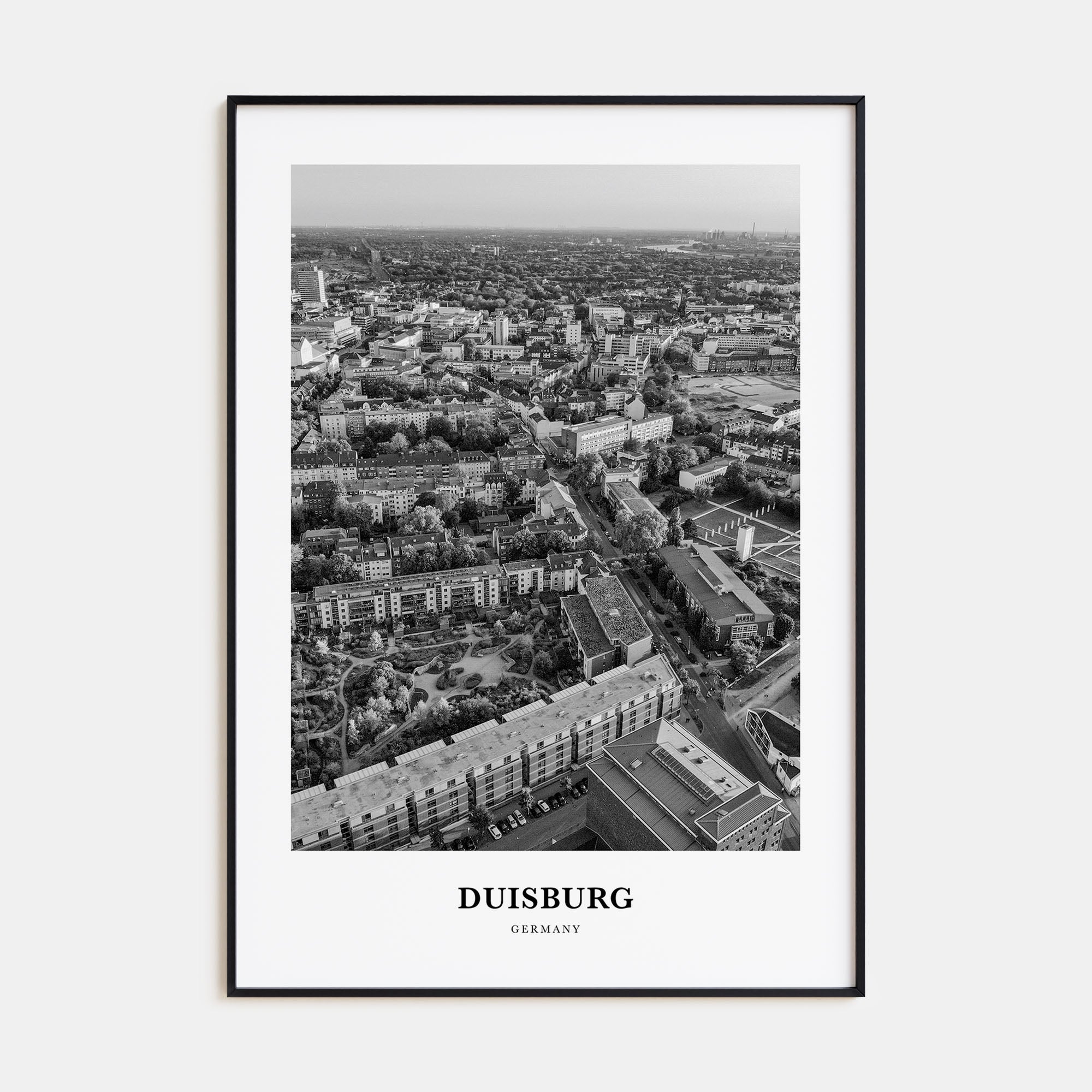 Duisburg Portrait B&W Poster