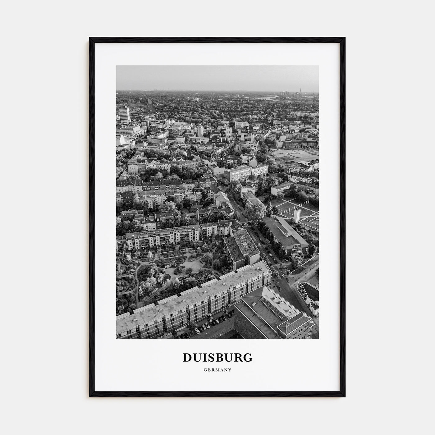 Duisburg Portrait B&W Poster