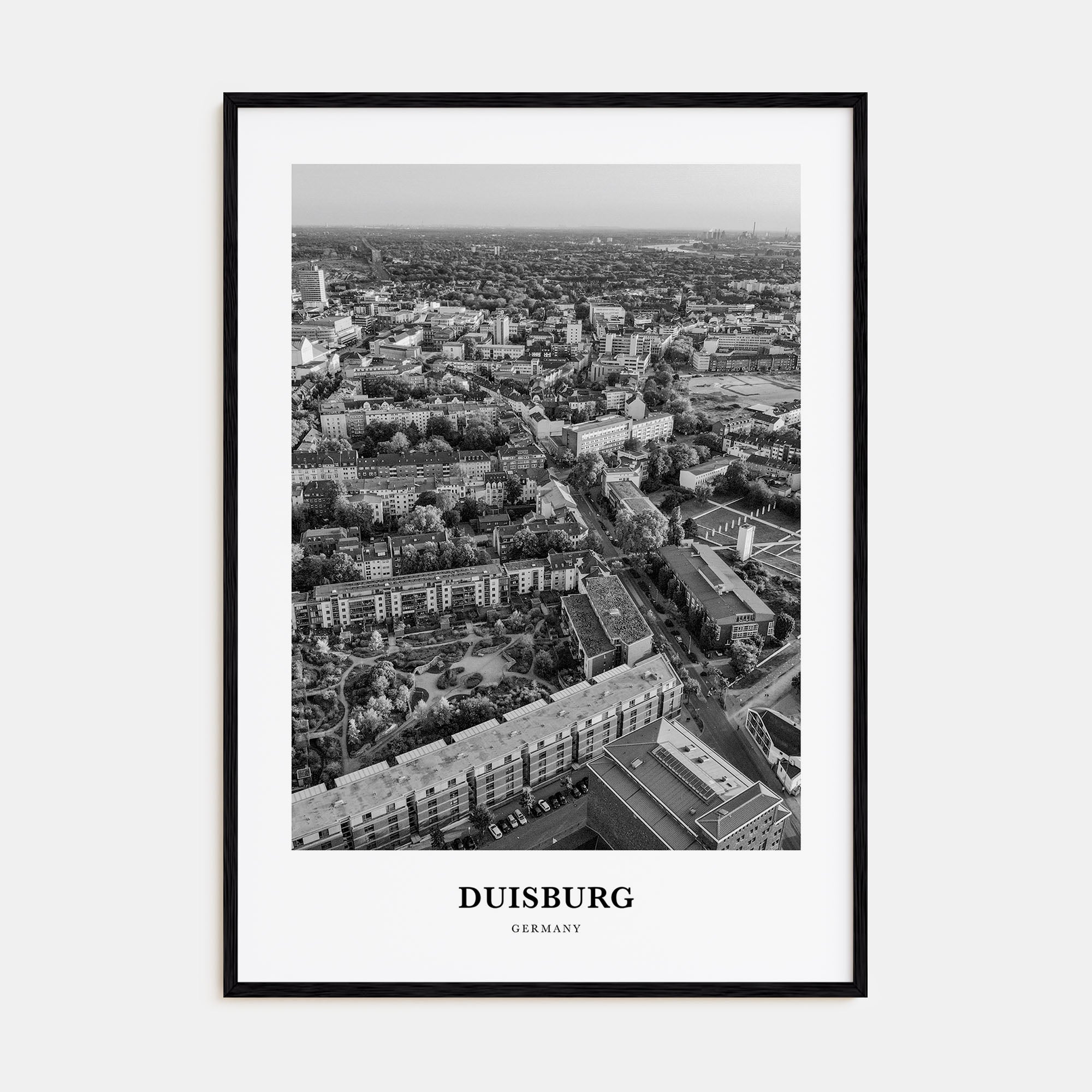 Duisburg Portrait B&W Poster