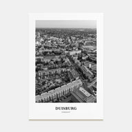 Duisburg Portrait B&W Poster