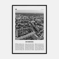 Duisburg Travel B&W Poster