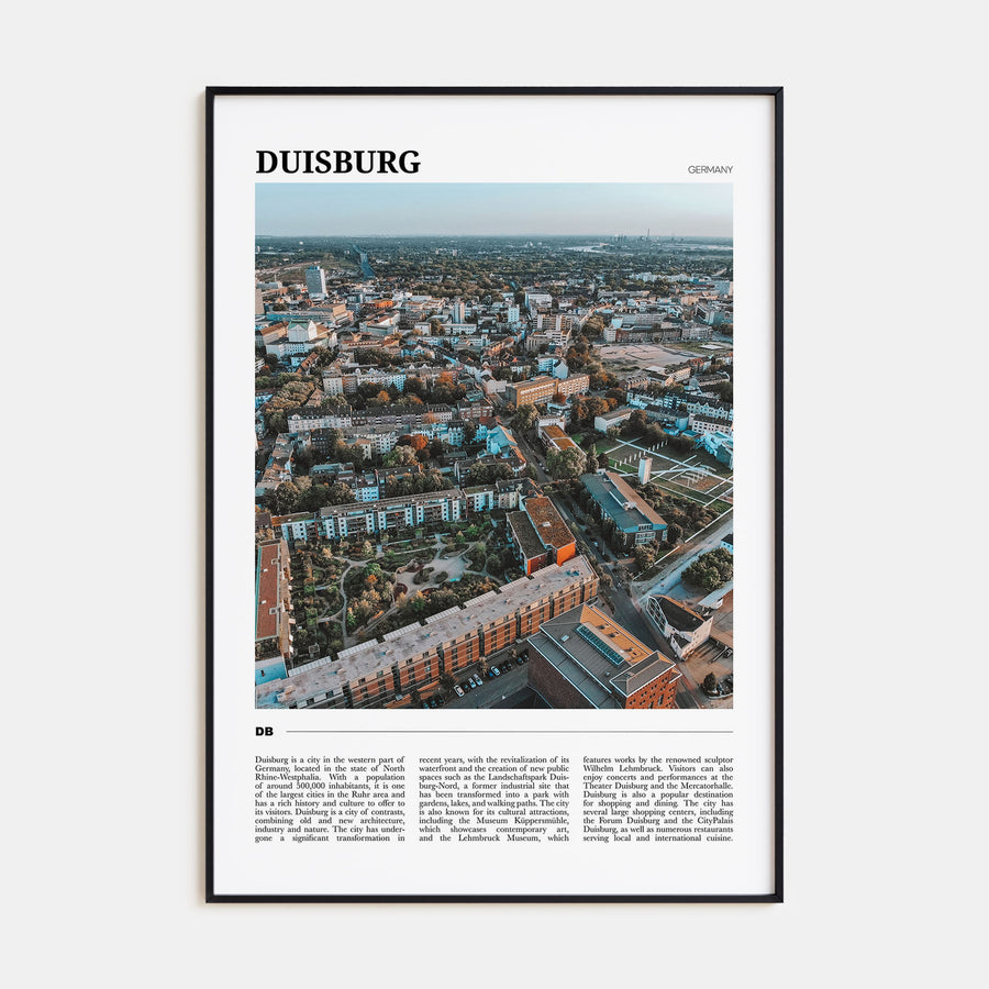 Duisburg Travel Color Poster
