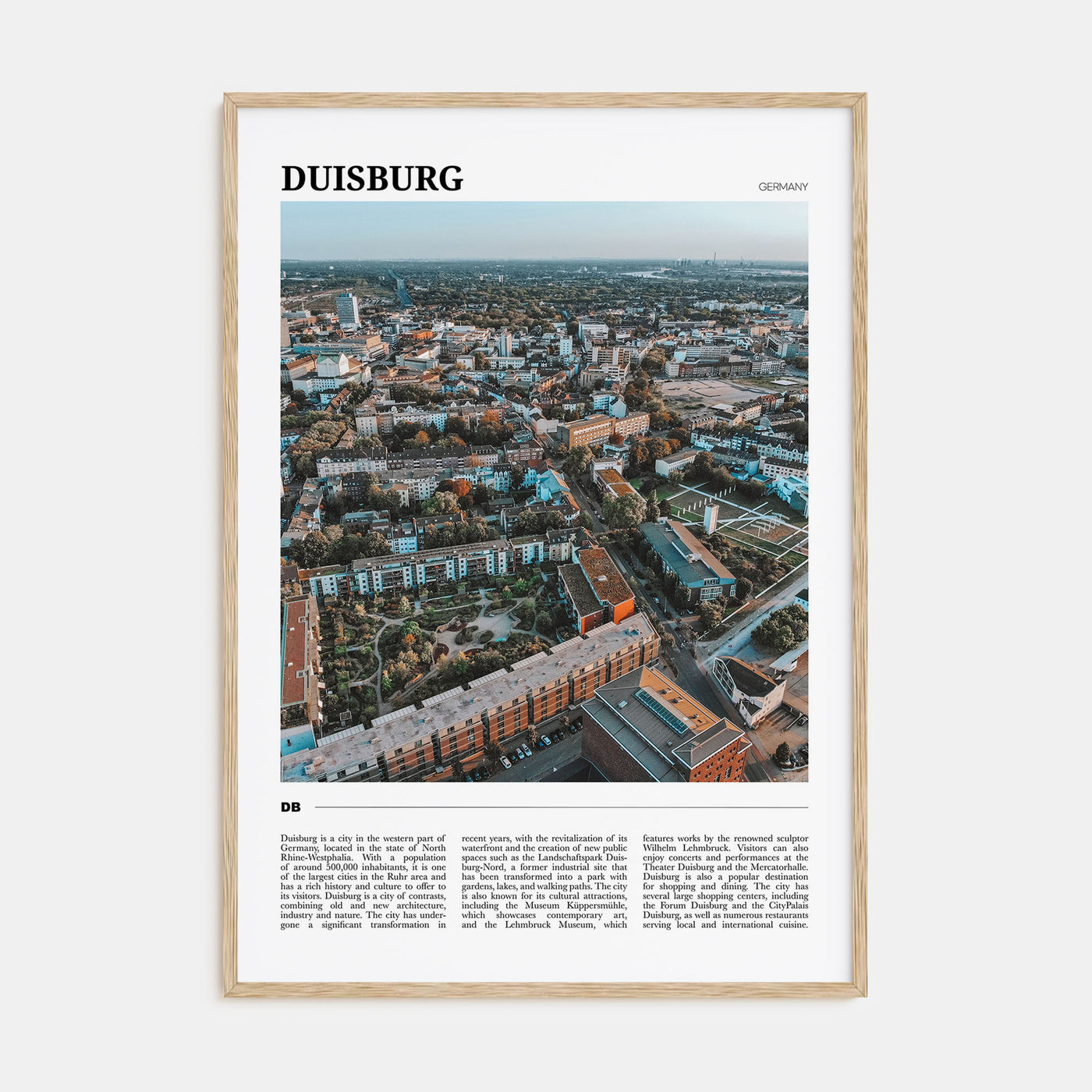 Duisburg Travel Color Poster