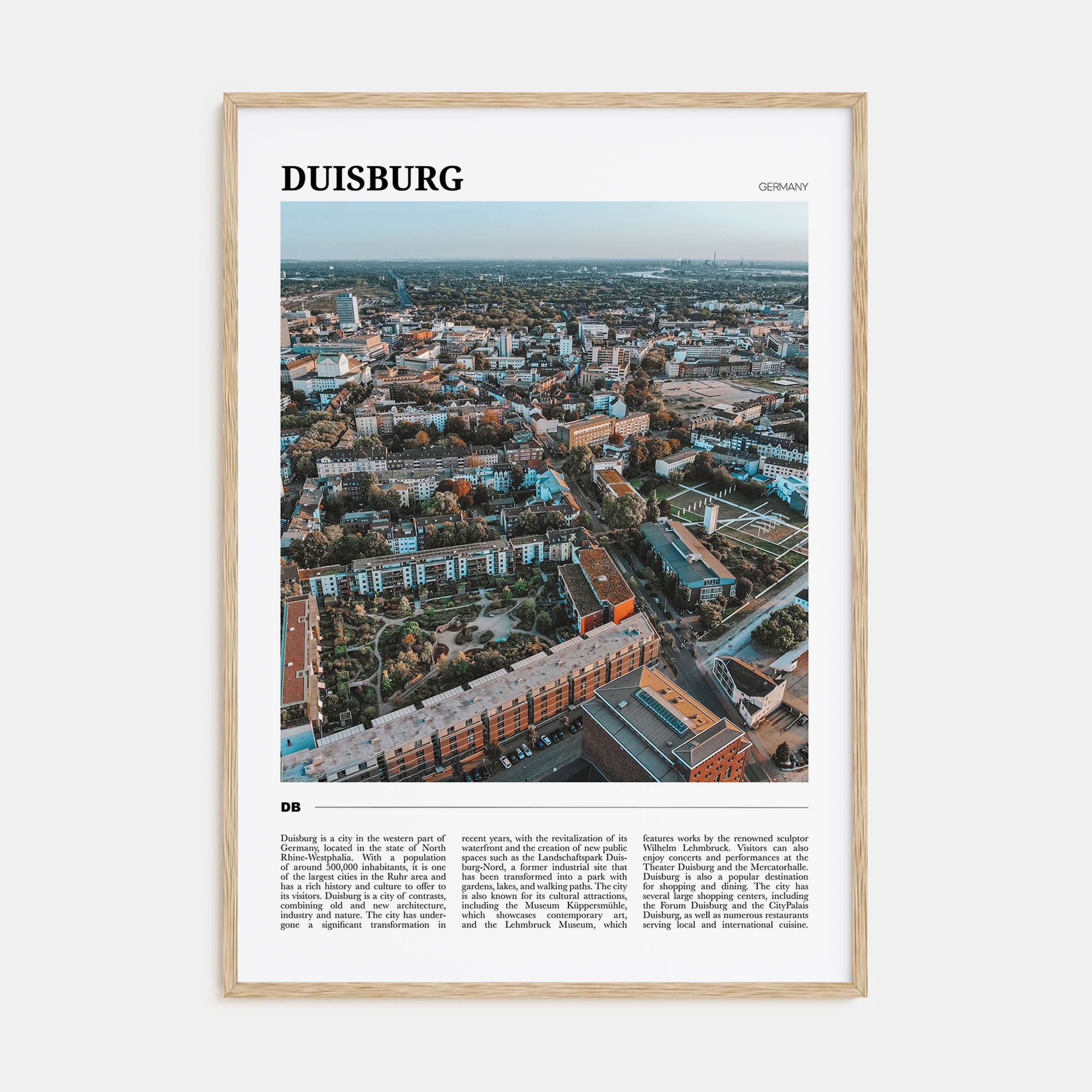 Duisburg Travel Color Poster