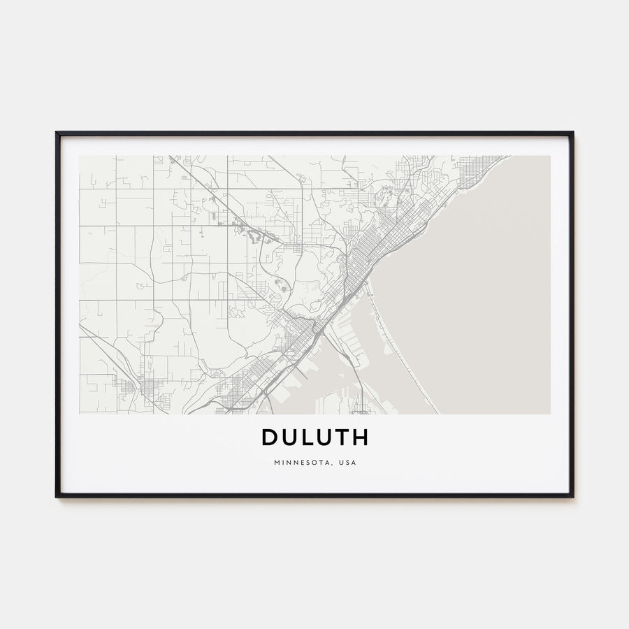 Duluth Map Landscape Poster