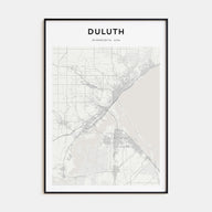 Duluth Map Portrait Poster