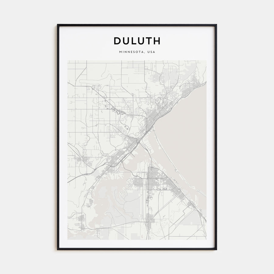 Duluth Map Portrait Poster