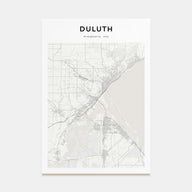 Duluth Map Portrait Poster