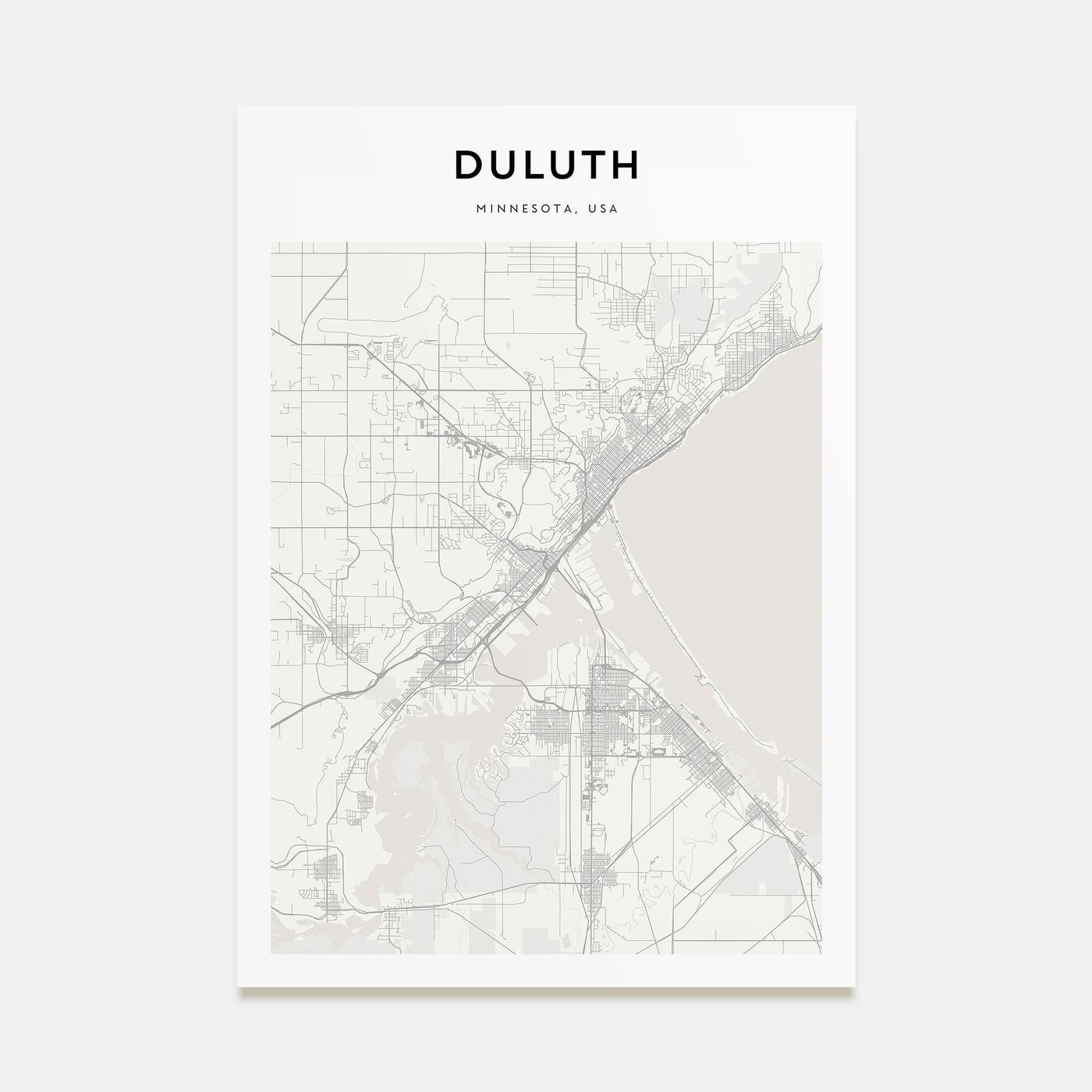 Duluth Map Portrait Poster