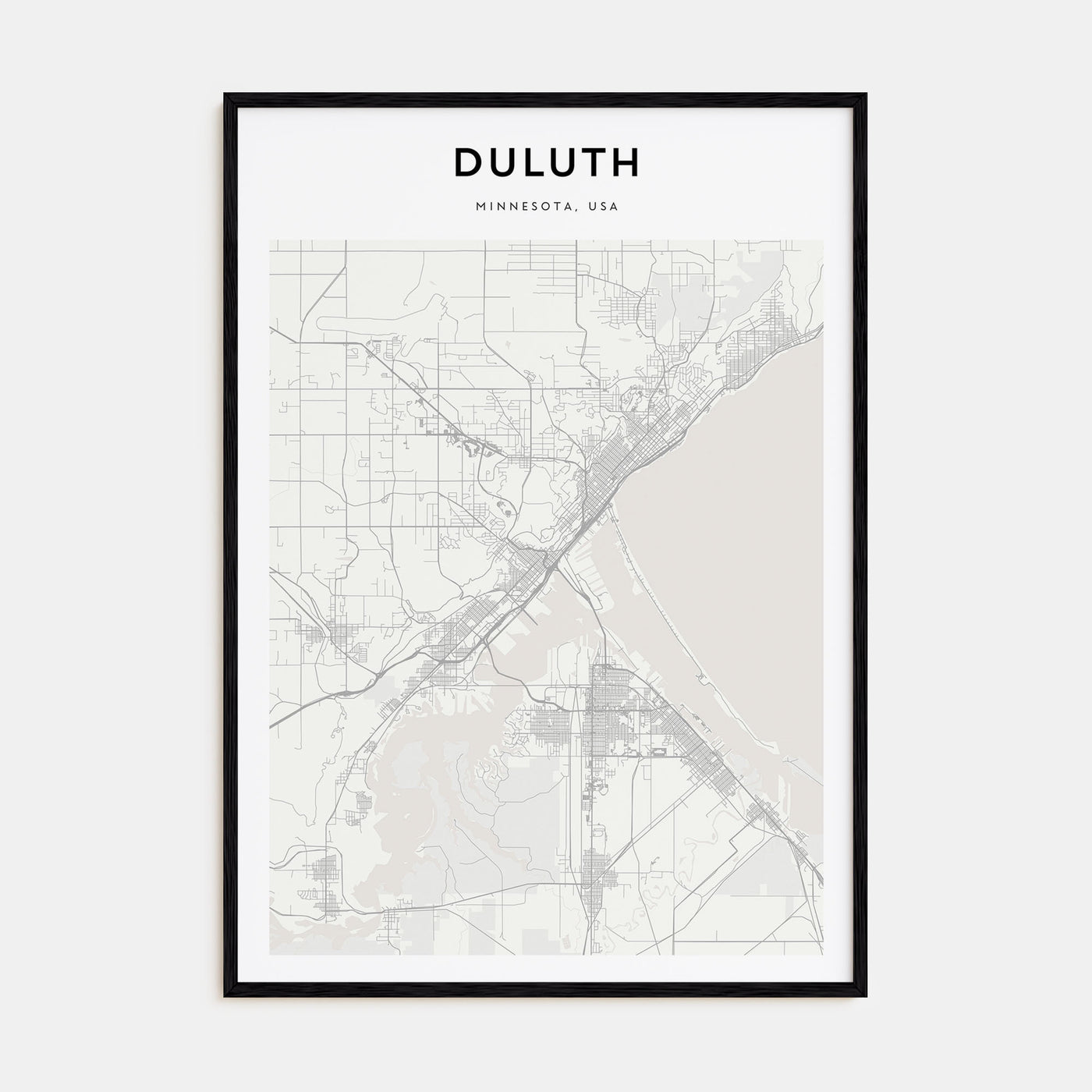 Duluth Map Portrait Poster