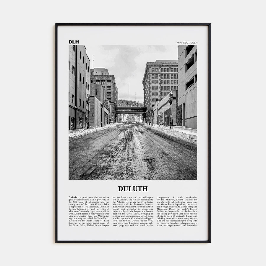 Duluth Travel B&W Poster