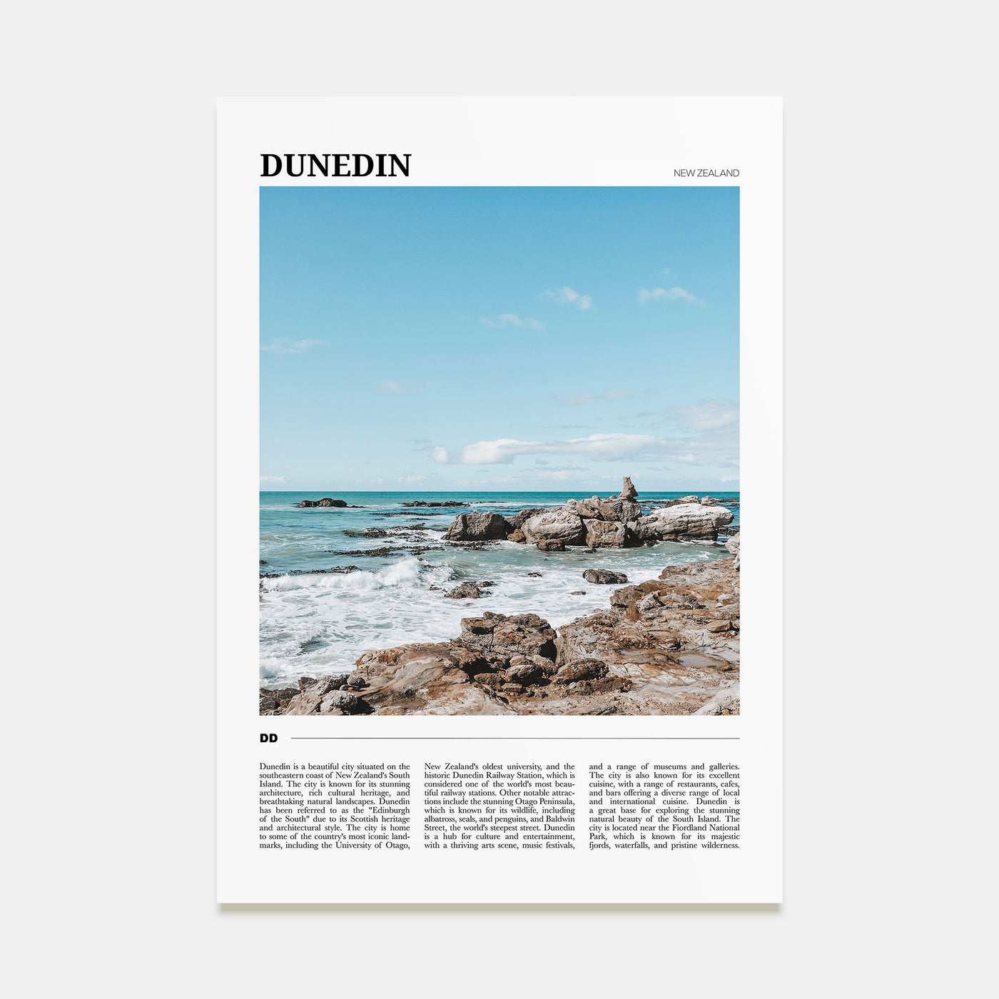 Dunedin Travel Color No 2 Poster