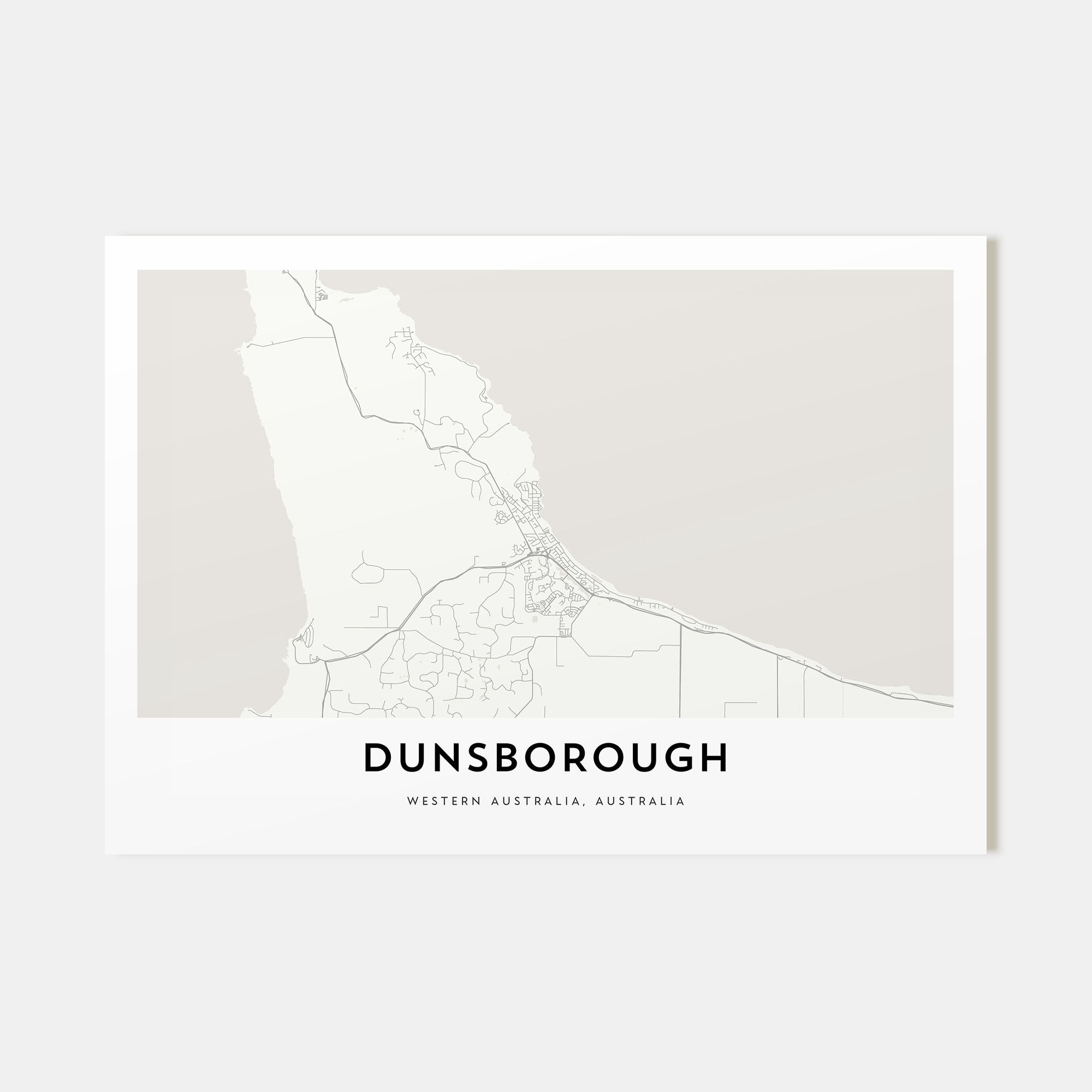 Dunsborough Map Landscape Poster
