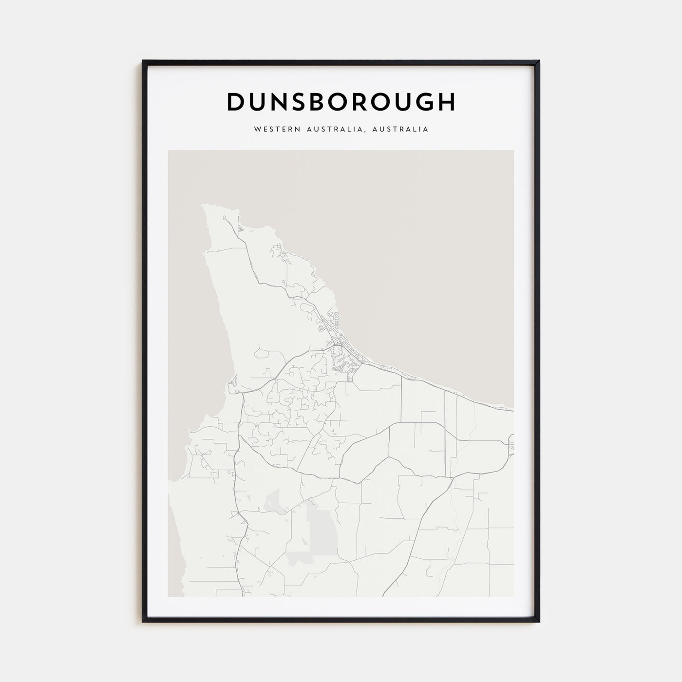 Dunsborough Map Portrait Poster