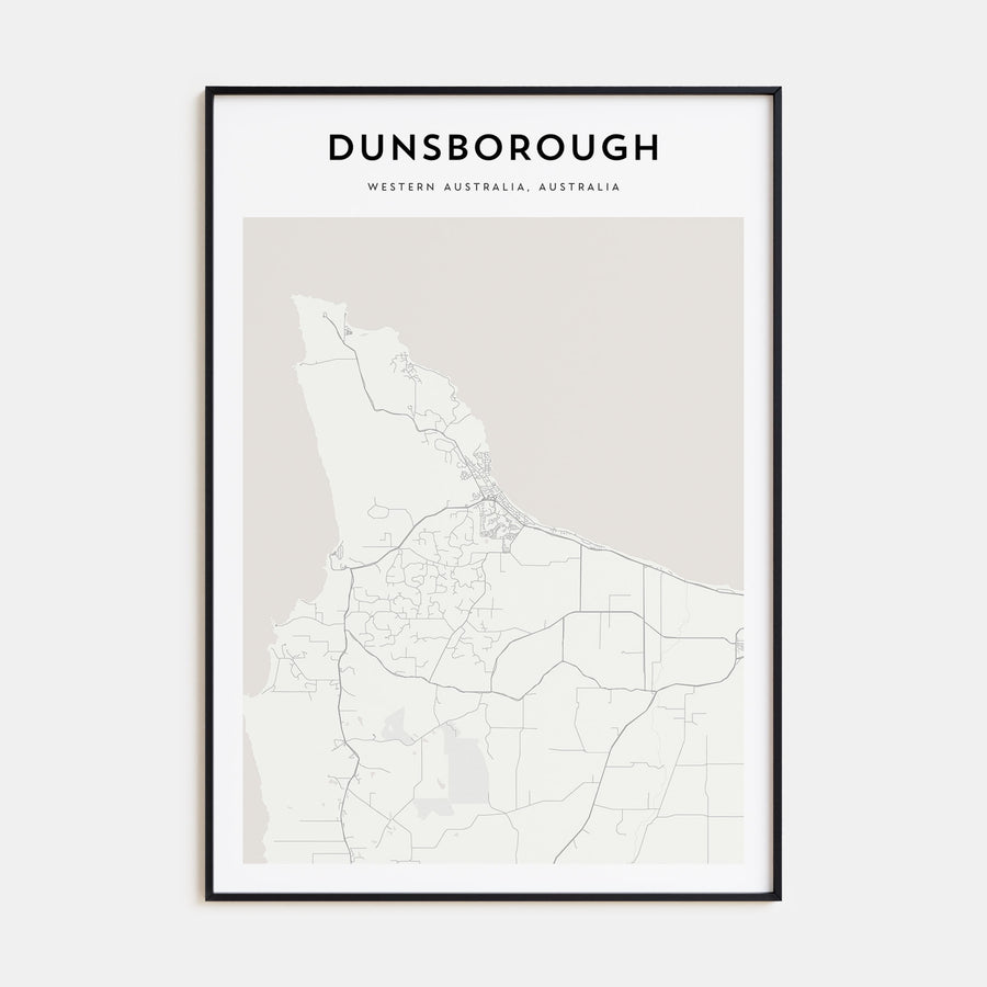 Dunsborough Map Portrait Poster