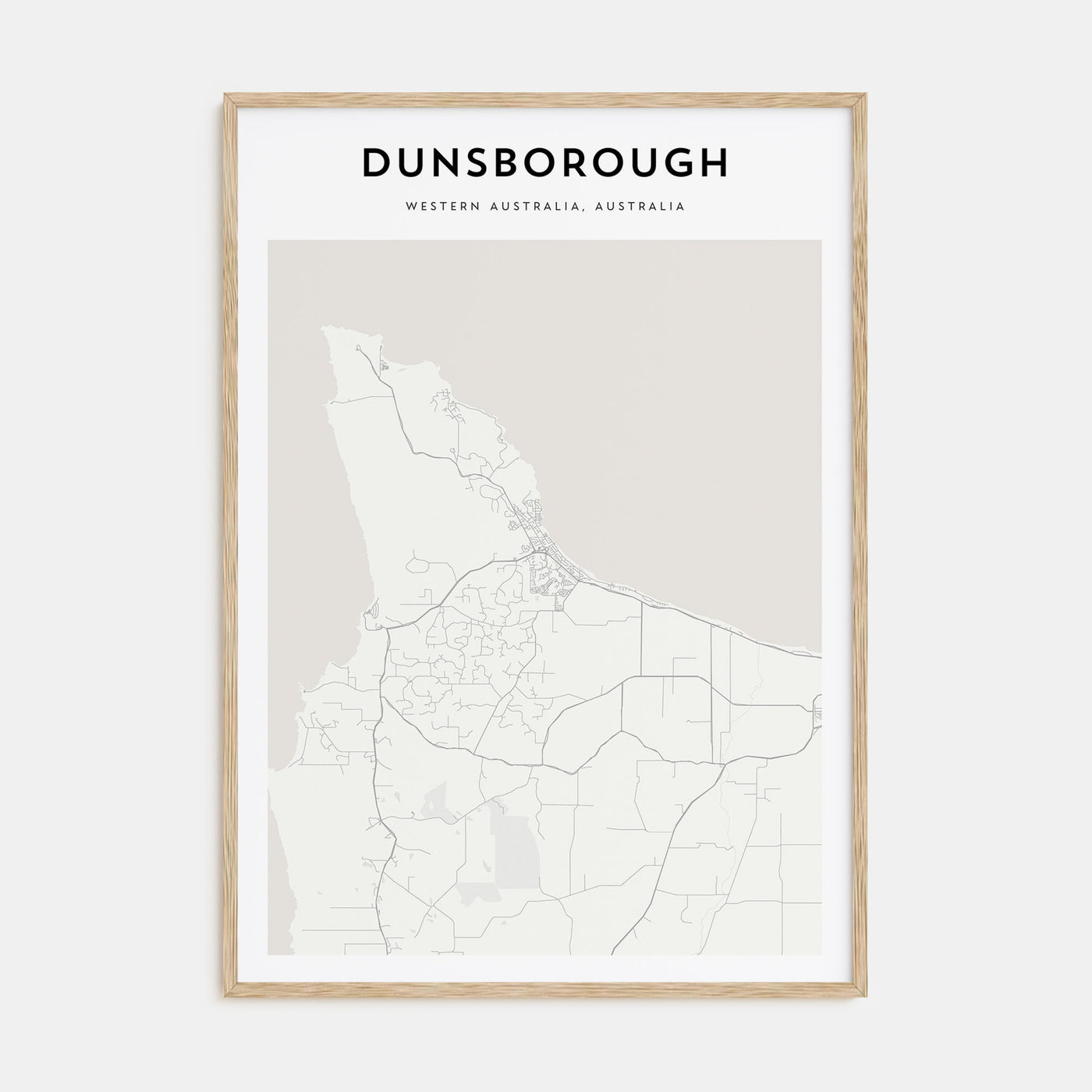 Dunsborough Map Portrait Poster