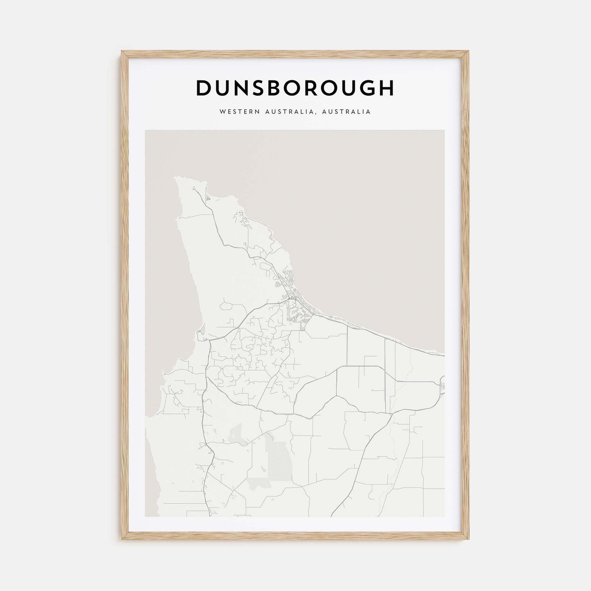 Dunsborough Map Portrait Poster