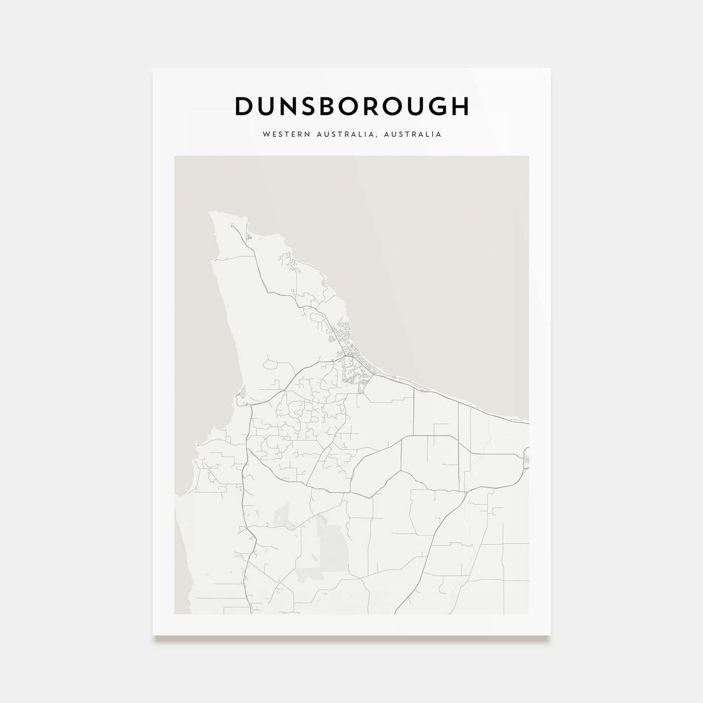 Dunsborough Map Portrait Poster