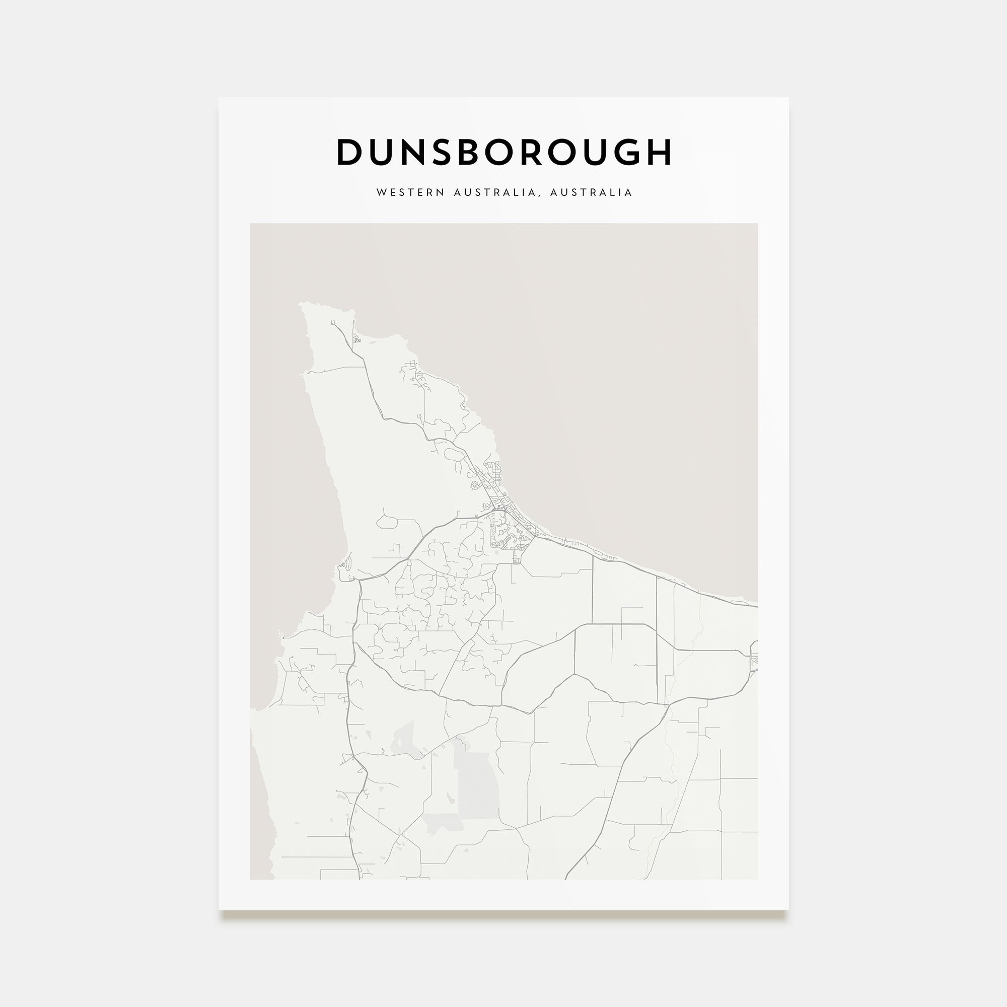 Dunsborough Map Portrait Poster