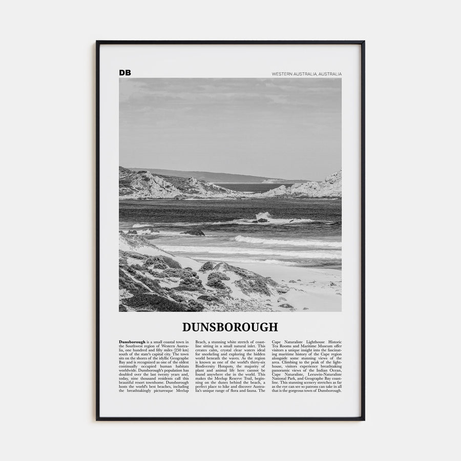 Dunsborough Travel B&W Poster