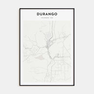 Durango, Colorado Map Portrait Poster