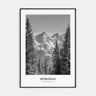Durango, Colorado Portrait B&W Poster