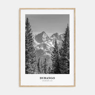 Durango, Colorado Portrait B&W Poster