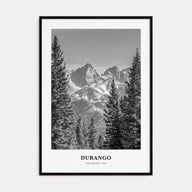 Durango, Colorado Portrait B&W Poster