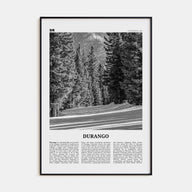 Durango, Colorado Travel B&W Poster