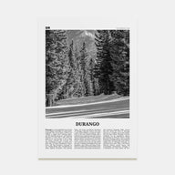 Durango, Colorado Travel B&W Poster
