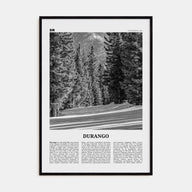 Durango, Colorado Travel B&W Poster