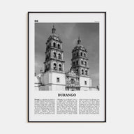 Durango, Mexico Travel B&W Poster