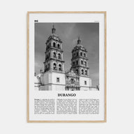Durango, Mexico Travel B&W Poster