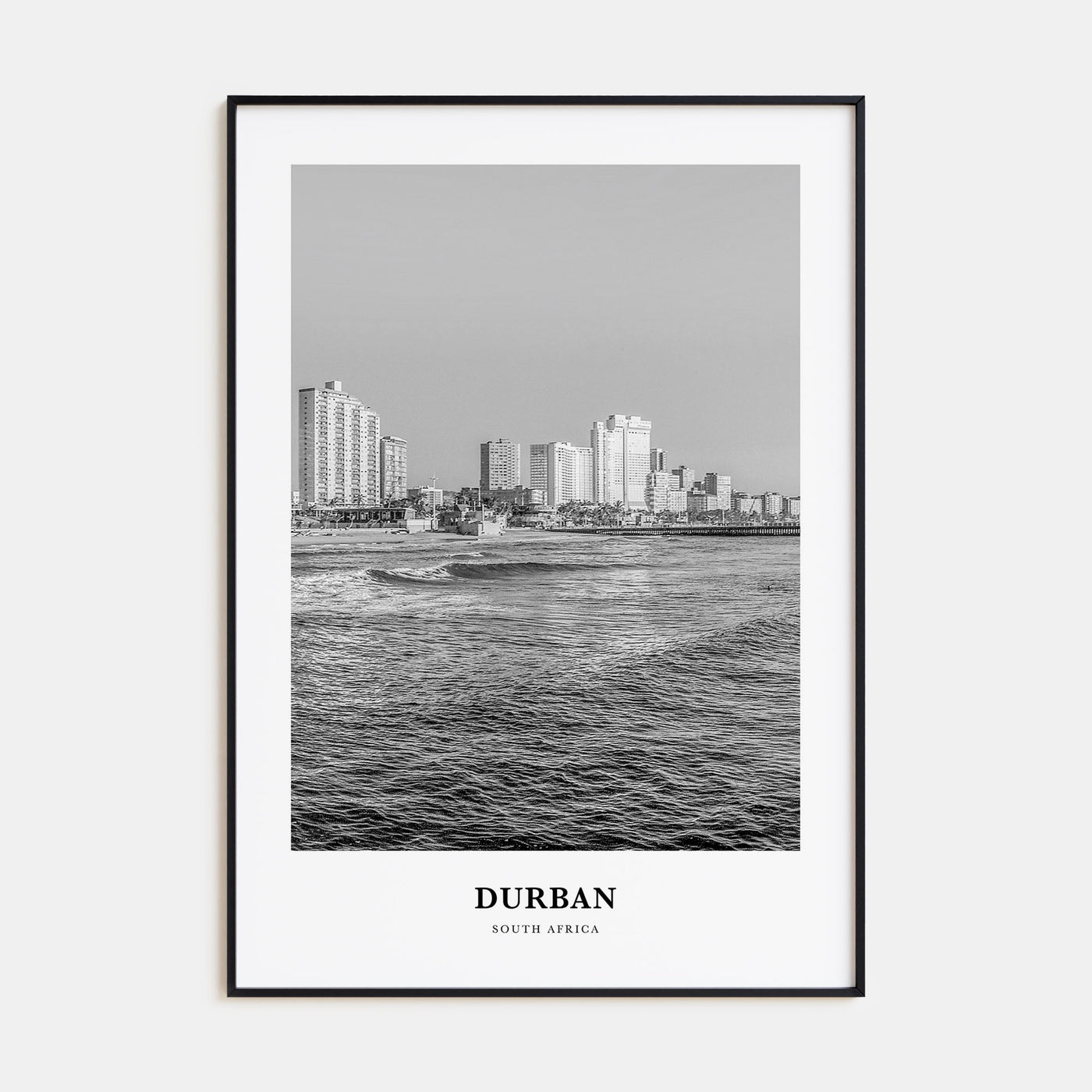Durban Portrait B&W Poster