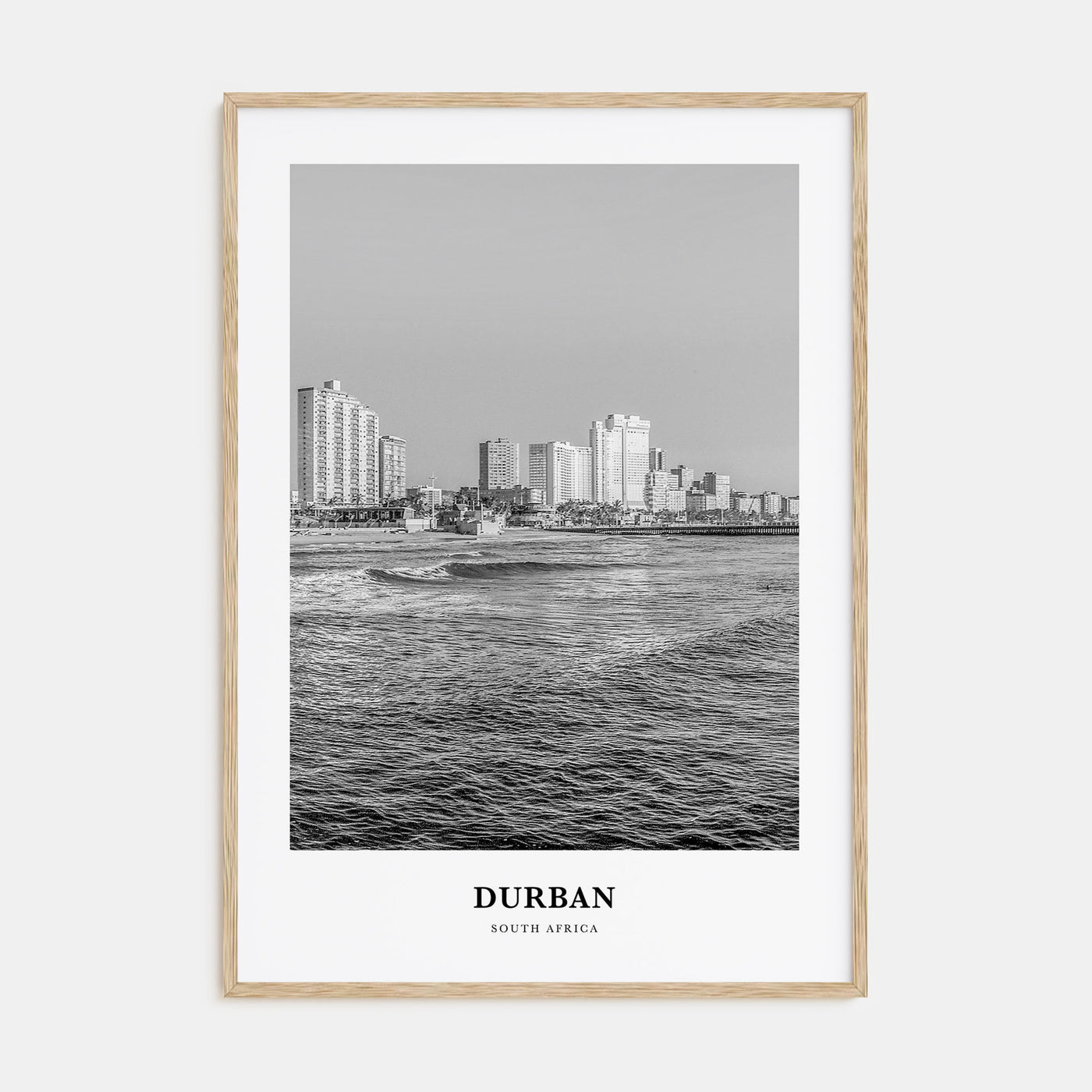 Durban Portrait B&W Poster