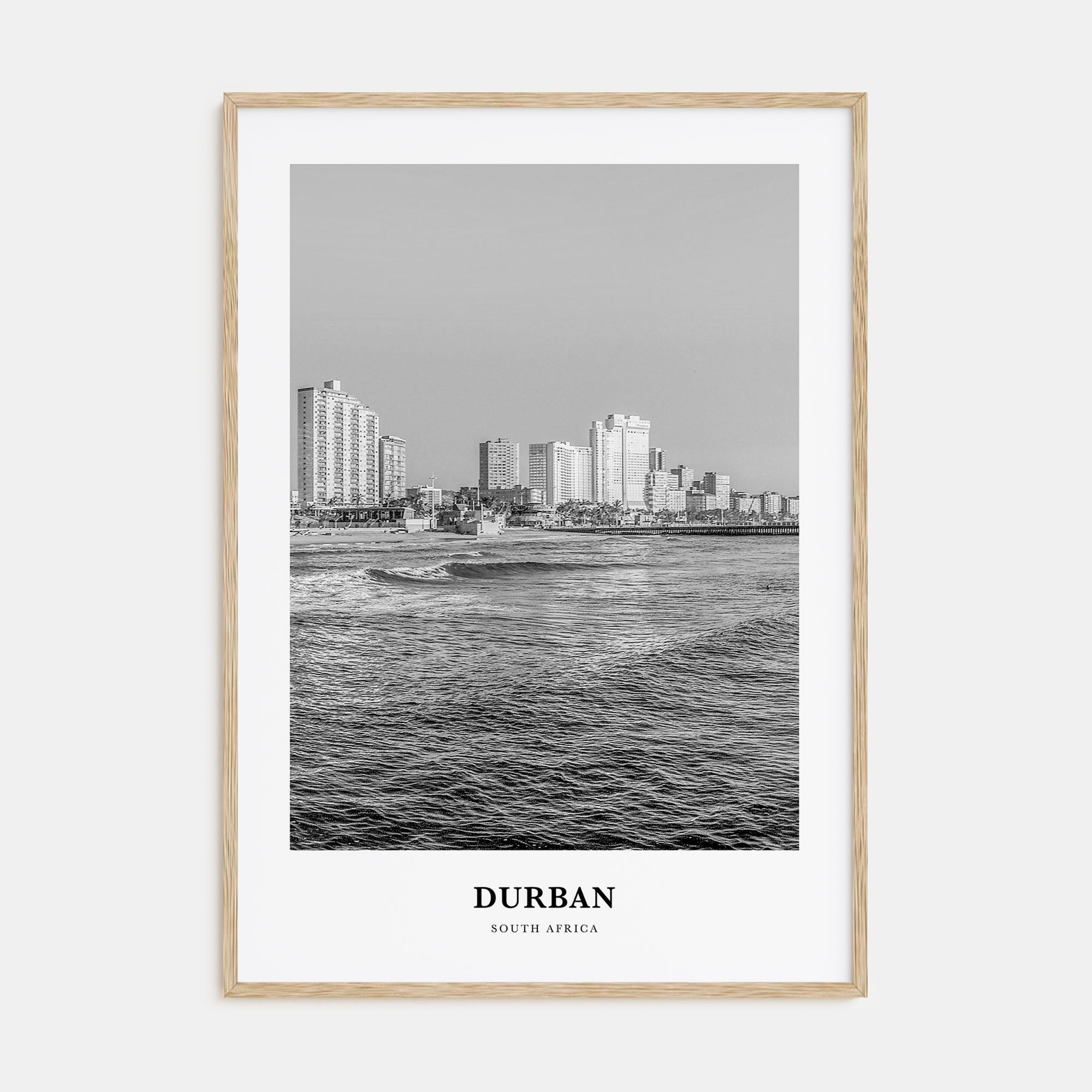 Durban Portrait B&W Poster