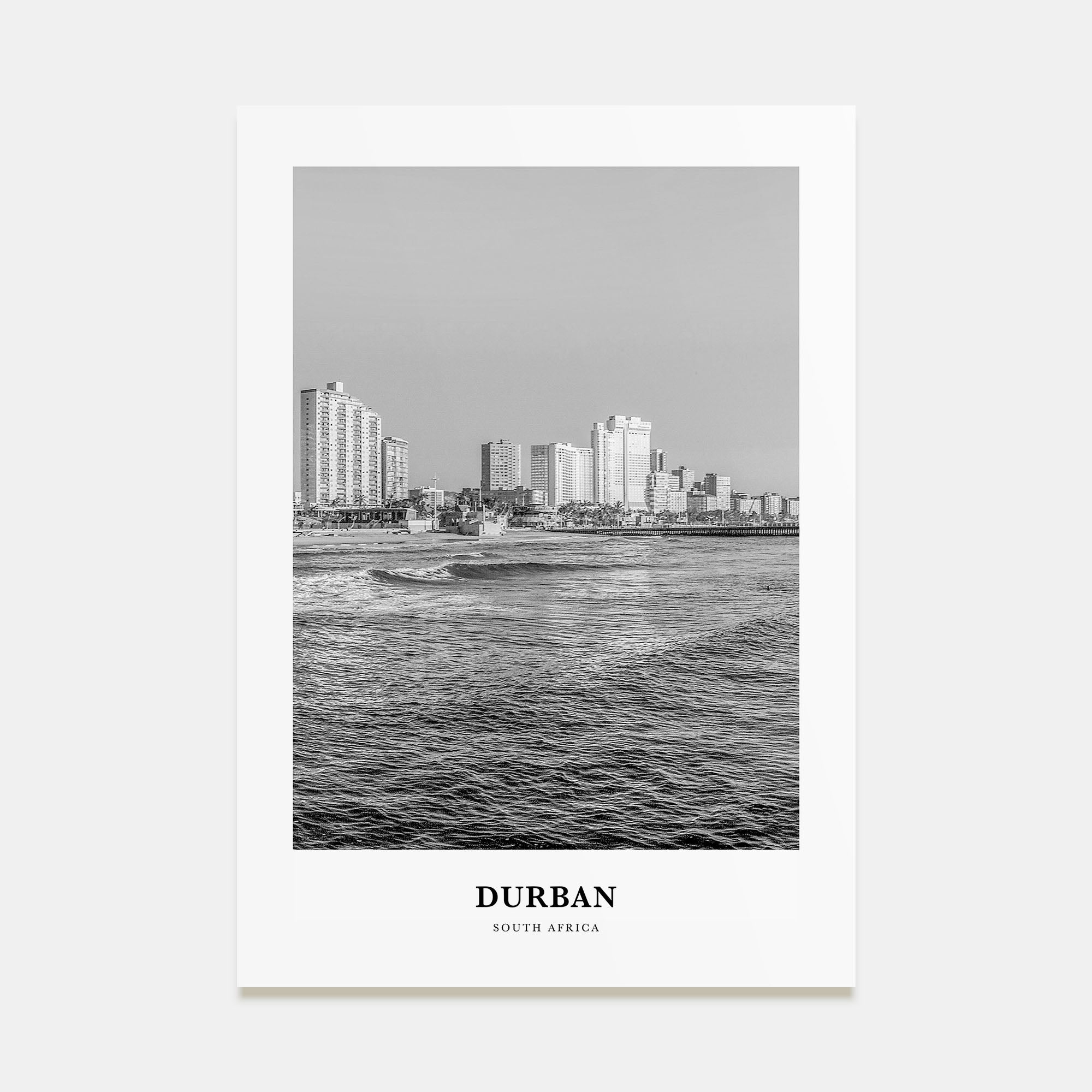 Durban Portrait B&W Poster