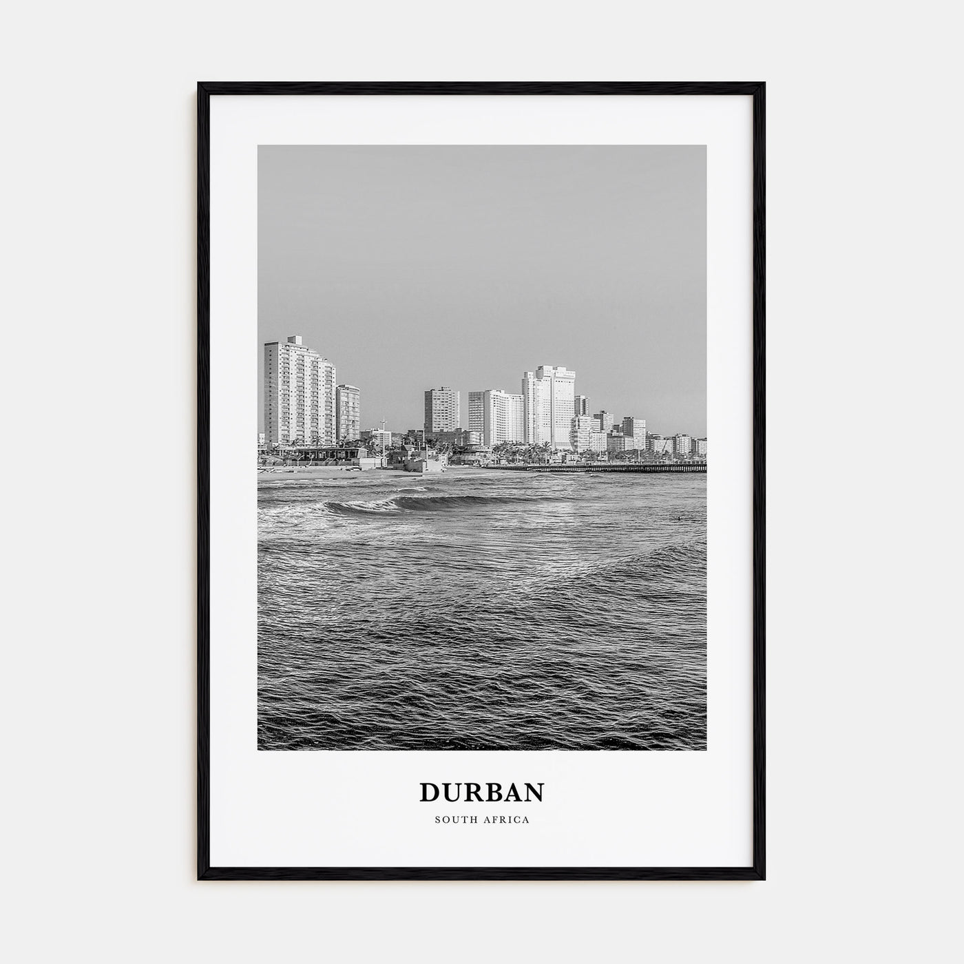 Durban Portrait B&W Poster