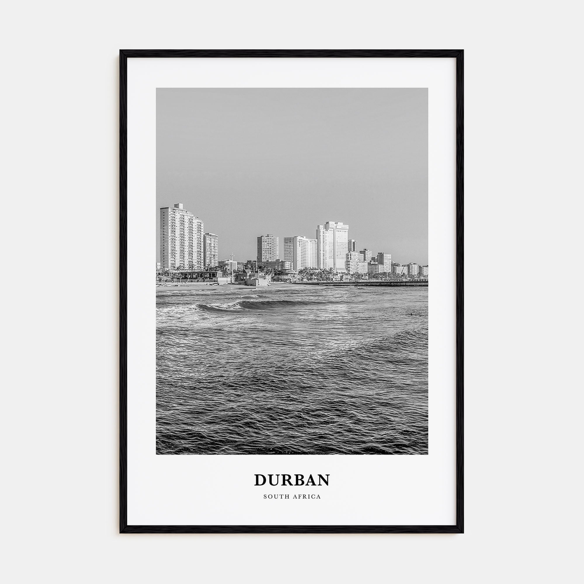 Durban Portrait B&W Poster