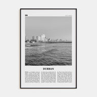 Durban Travel B&W Poster