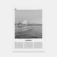 Durban Travel B&W Poster
